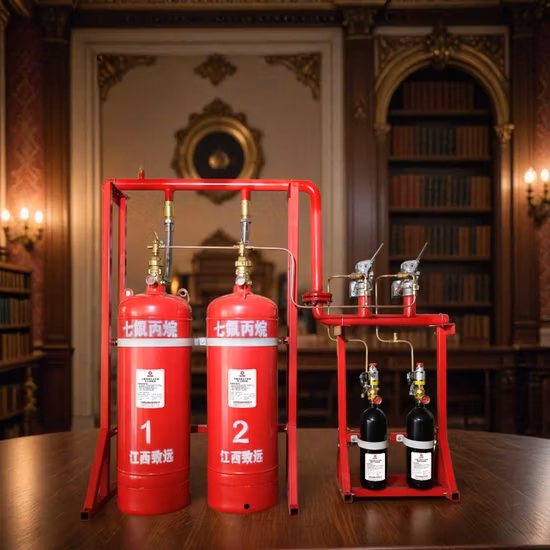 Industrielles 70L-Gas-Brandbekämpfungssystem FM200 Hfc 227 Gas